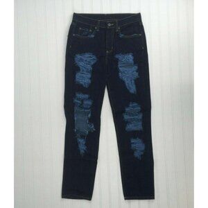 New CARMAR Baggy Fit Shredded Distressed Jeans Womens Sz 24